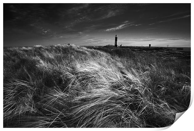 Spurn point light house Print by Leon Conway