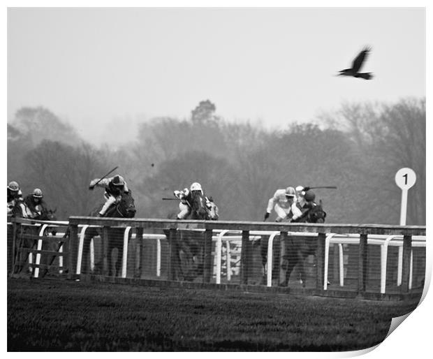 At the races Print by Leon Conway