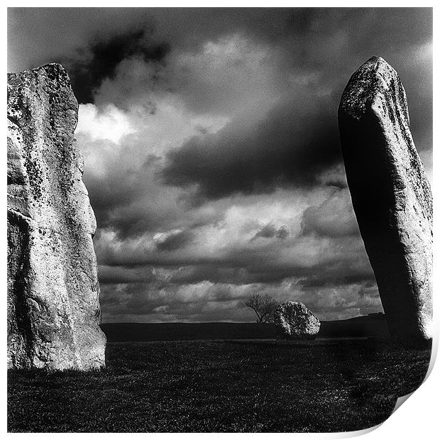 Standing Stones, Avebury, Wiltshire. Print by Mark Preston
