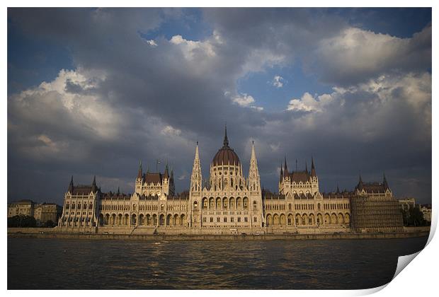 Budapest Parliment Print by Ashley  Gruber
