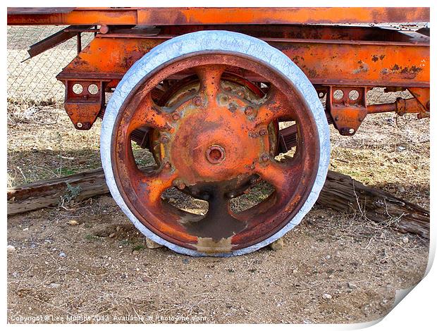 Leaky wheel bearing Print by Lee Mullins