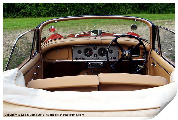 Jaguar XK150 Cockpit Print by Lee Mullins