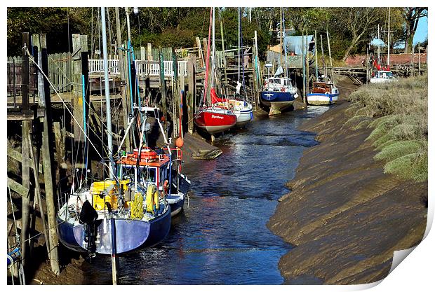 Waiting for high tide at Skipool Creek Print by Gary Kenyon