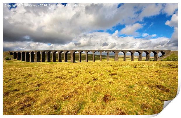  Ribblehead Viaduct North Yorkshire Print by Gary Kenyon