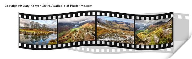  Lake District Negative Film Print by Gary Kenyon