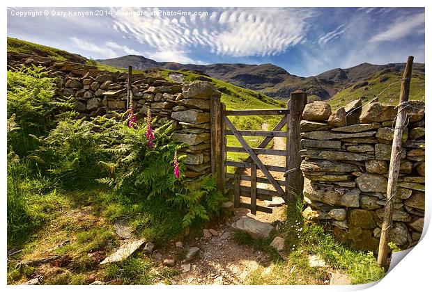  Gate To The Old Man Of Coniston Print by Gary Kenyon