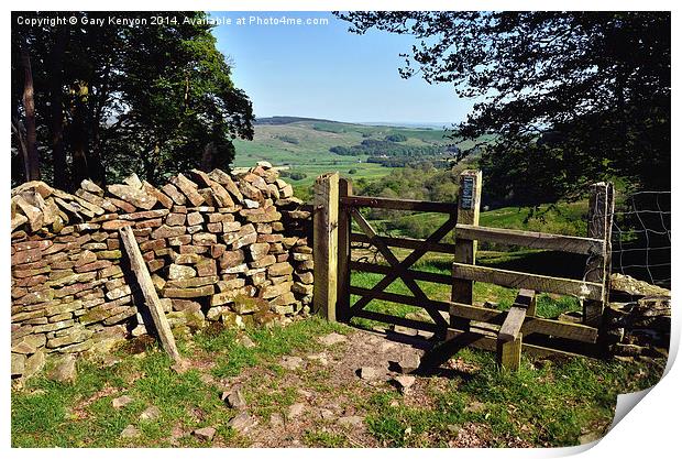 Lancashire Countryside in the Trough Of Bowland Print by Gary Kenyon