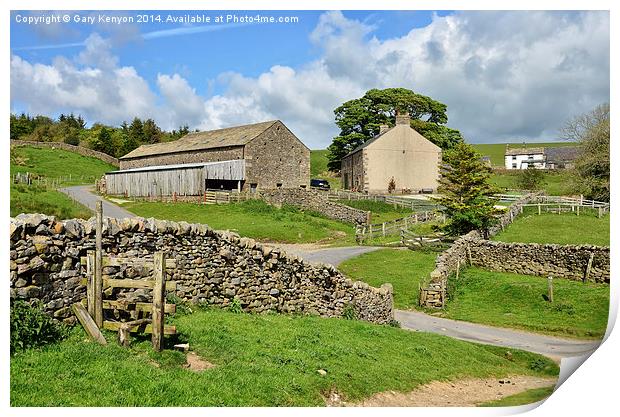 Lancashire Farm Print by Gary Kenyon