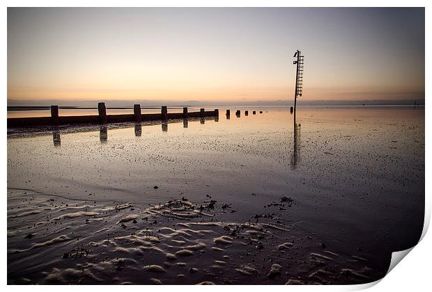 Fleetwod Sunset On The Beach Print by Gary Kenyon