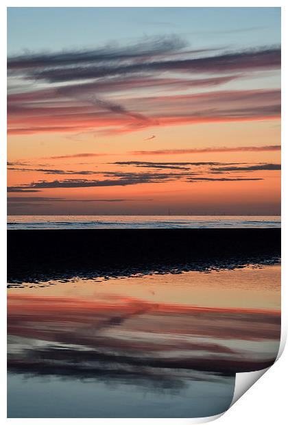Blackpool Sunset Sky Print by Gary Kenyon
