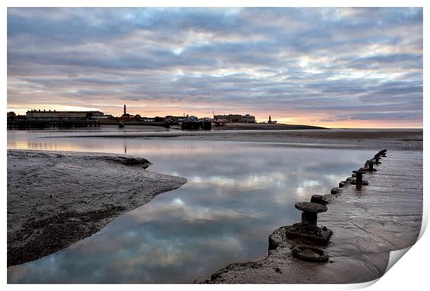 Sunset Reflections Knott End  Print by Gary Kenyon