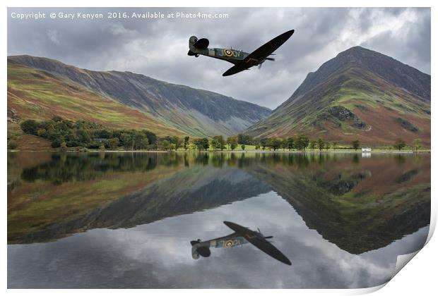 Spitfire Over Buttermere Print by Gary Kenyon