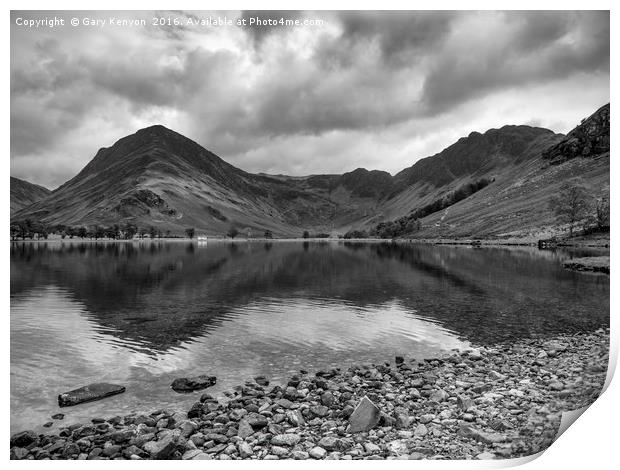 Moody Skies Over Buttermere Print by Gary Kenyon