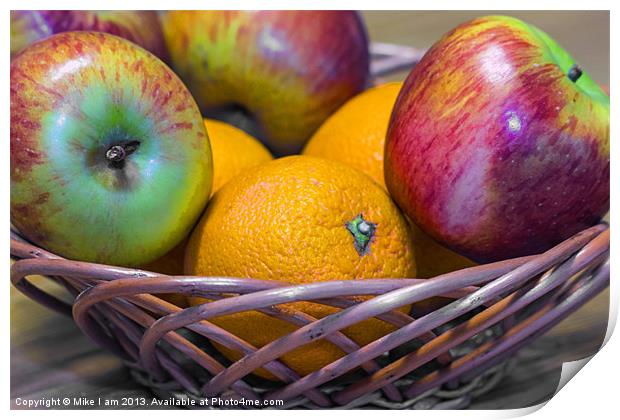 basket of fruit Print by Thanet Photos