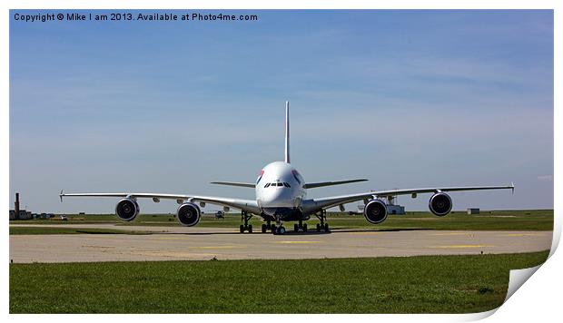 A380 Print by Thanet Photos