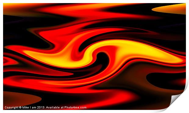 Liquid fire Print by Thanet Photos