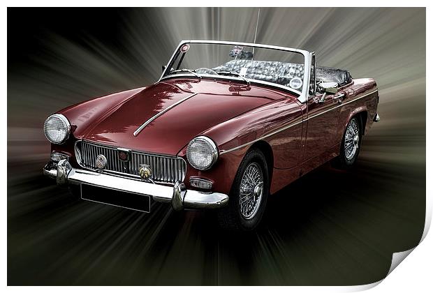 MG Midget Print by Thanet Photos