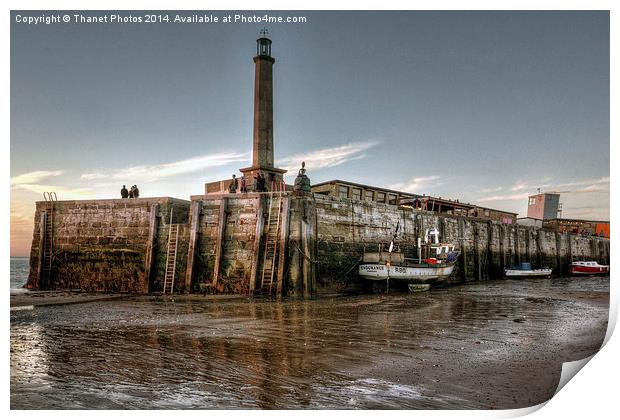 Harbour arm Print by Thanet Photos