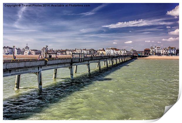Deal pier in spring sunshine Print by Thanet Photos