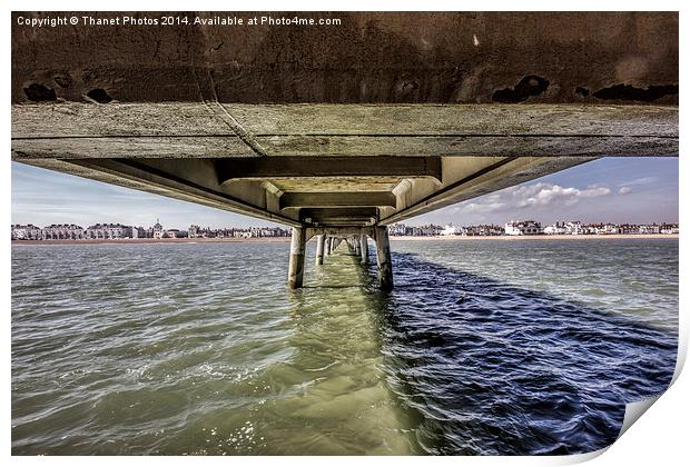 Under Deal pier Print by Thanet Photos
