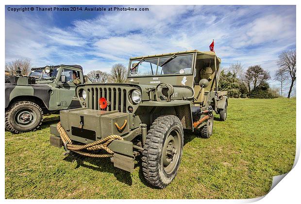 Vintage American military vehicle Print by Thanet Photos