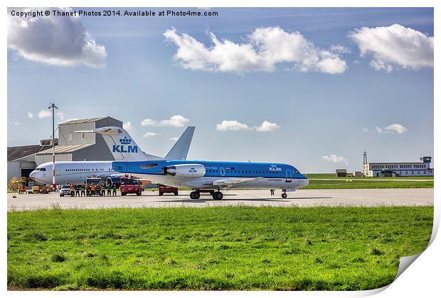 Last KLM fight Print by Thanet Photos