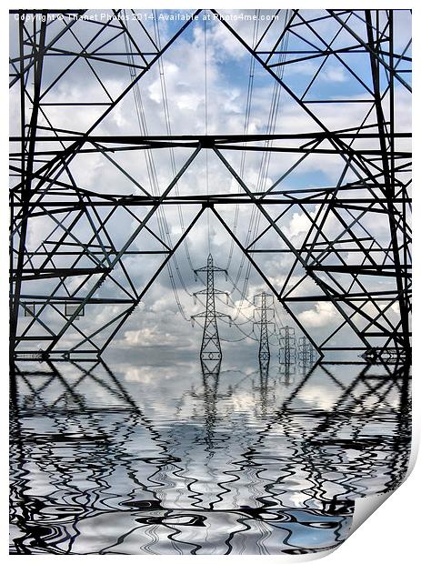Abstract pylons Print by Thanet Photos