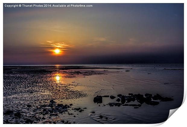 Reculver sunset Print by Thanet Photos