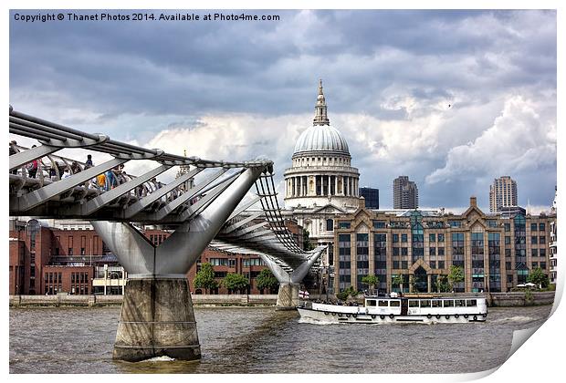 Millennium Bridge Print by Thanet Photos