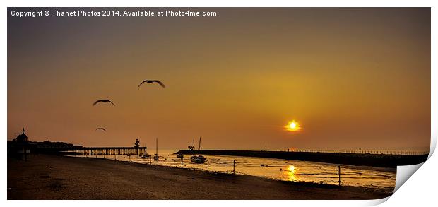 Golden Sunset Print by Thanet Photos