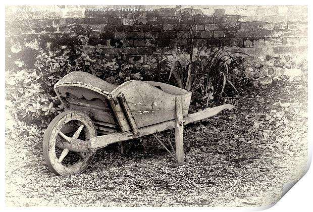  Old wooden wheelbarrow  Print by Thanet Photos
