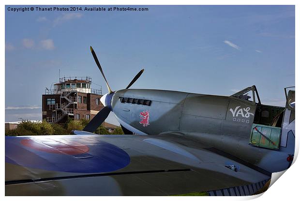  Spitfire Manston Print by Thanet Photos