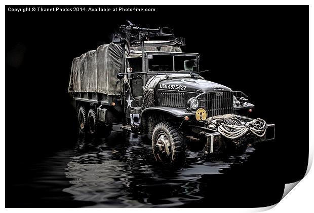  US Army Truck Print by Thanet Photos