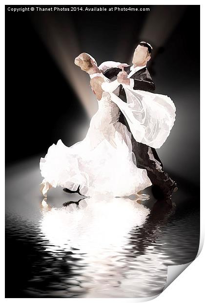  ballroom dancers Print by Thanet Photos