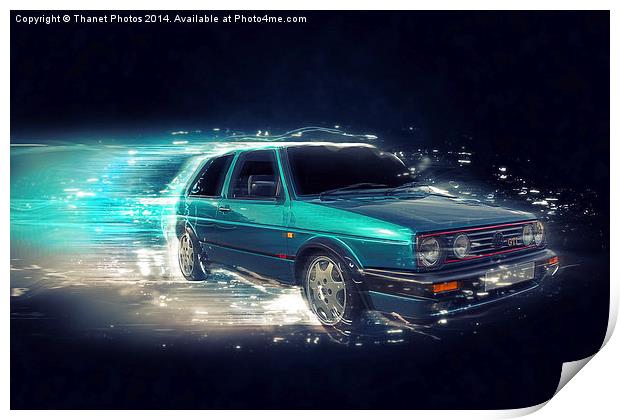  Volkswagen Golf GTI Print by Thanet Photos