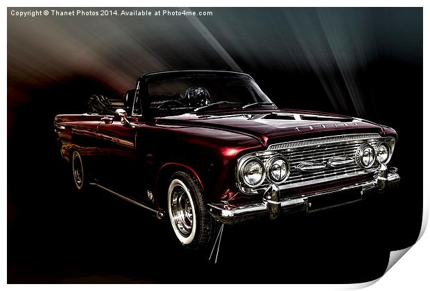  convertible Ford Zodiac Print by Thanet Photos