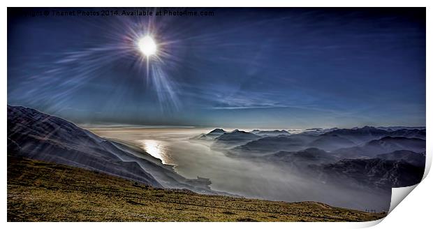  Sun flares Print by Thanet Photos