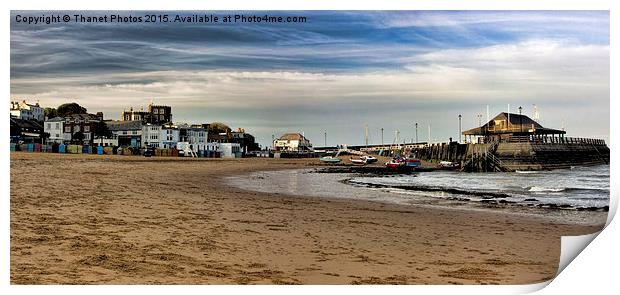  Beach and harbour Print by Thanet Photos