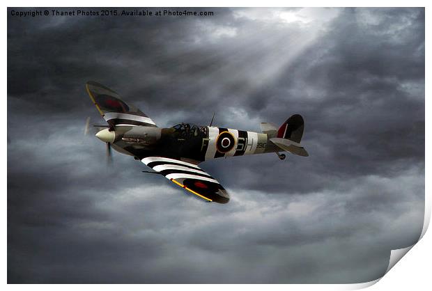 Spitfire  Print by Thanet Photos