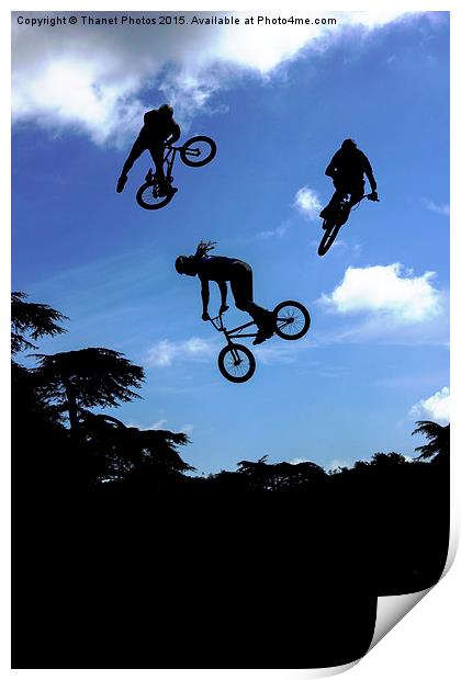  BMX montage Print by Thanet Photos