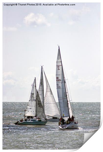  Yachts racing  Print by Thanet Photos