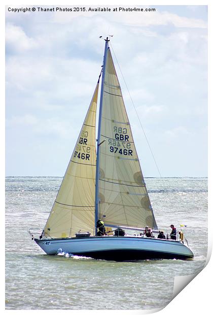  Yacht sailing Print by Thanet Photos
