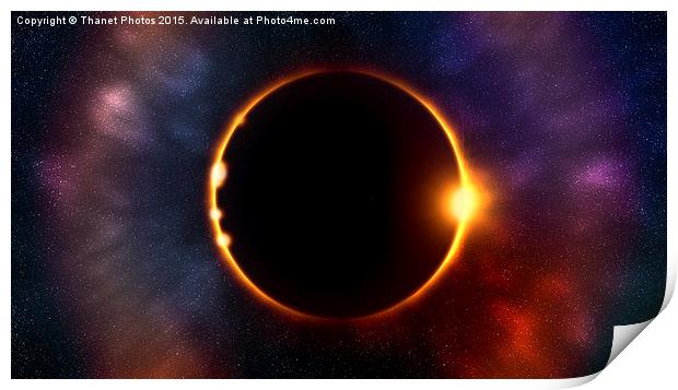  Deep space eclipse  Print by Thanet Photos