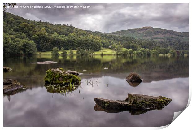 Grassmere Lakes Print by Gordon Bishop