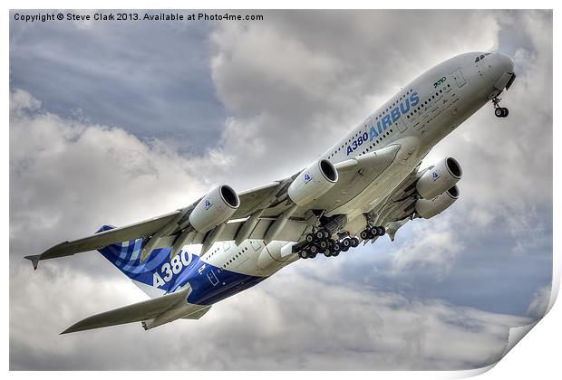 Airbus A380 Print by Steve H Clark