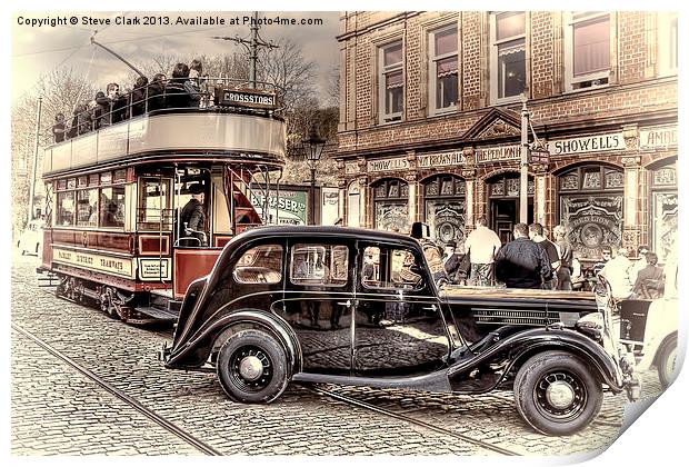 Paisley District Tram - Hand Tinted Effect Print by Steve H Clark