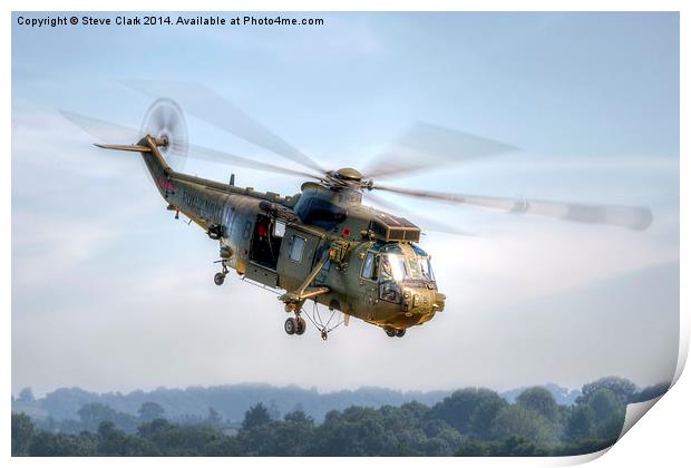 Sea King Helicopter Print by Steve H Clark