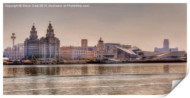  Liverpool Skyline Print by Steve H Clark