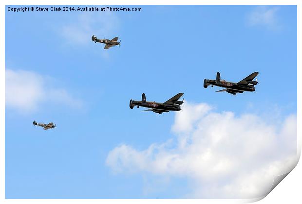  Battle of Britain Memorial Flight and Canadian La Print by Steve H Clark