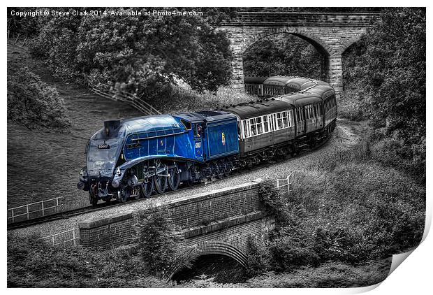  Sir Nigel Gresley Locomotive - Colour Popped Print by Steve H Clark